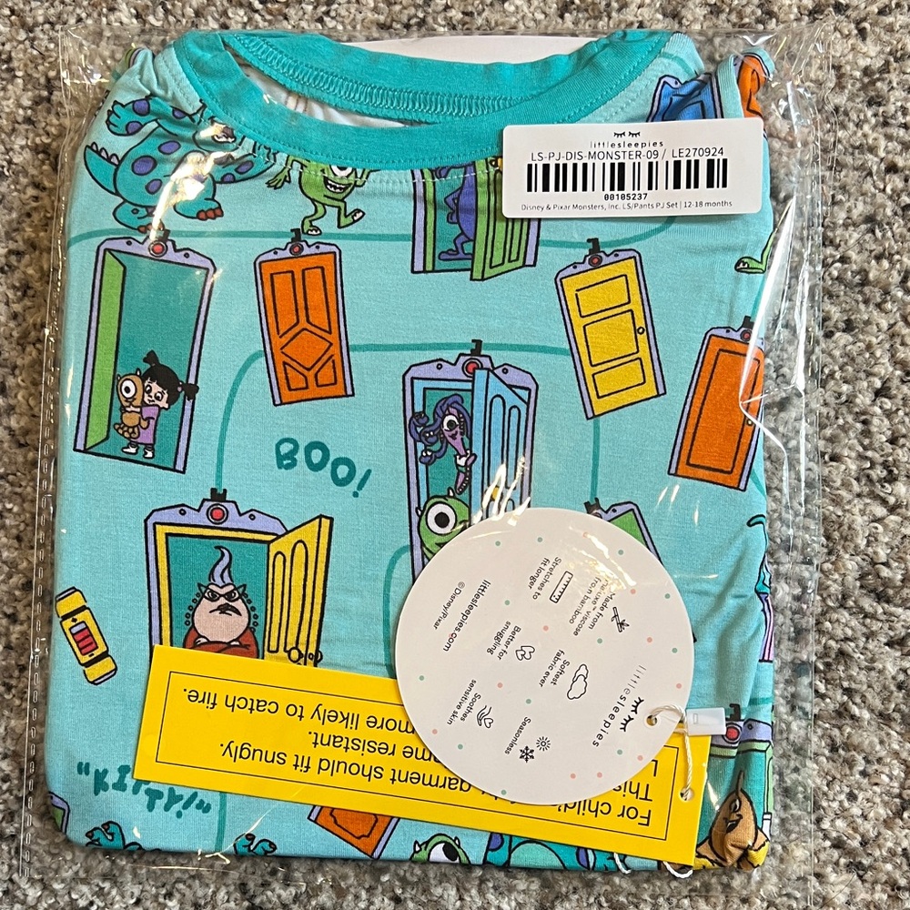 Little Sleepies x Monsters Inc long sleeve set